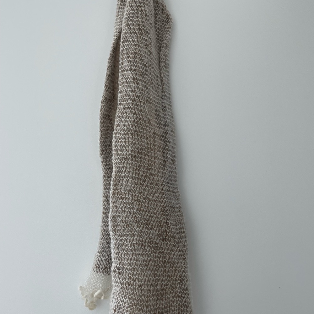 Cozy Knit Scarf in Neutral Tones